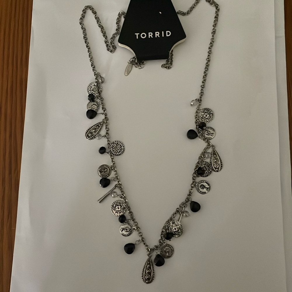 Long charm necklace